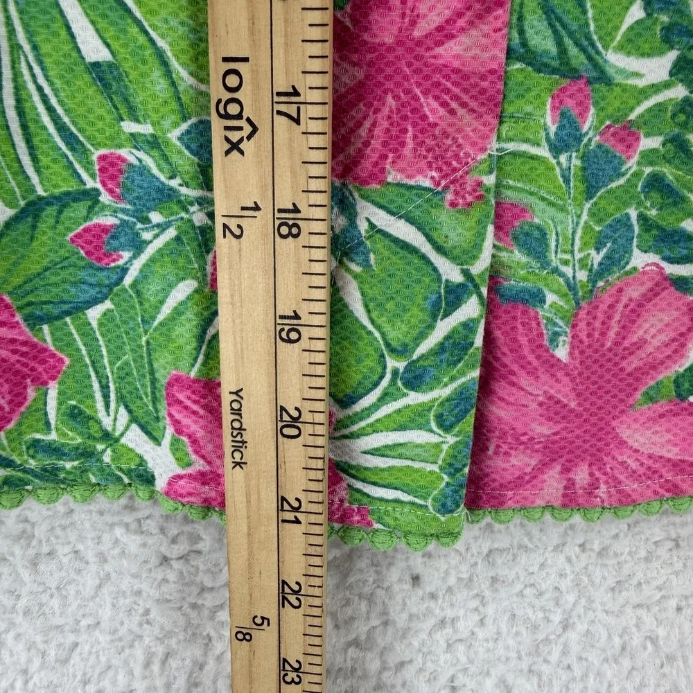 Tommy Bahama Dress Girls 4 Green Pink Floral Sleeveless A Line Hawaiian Summer